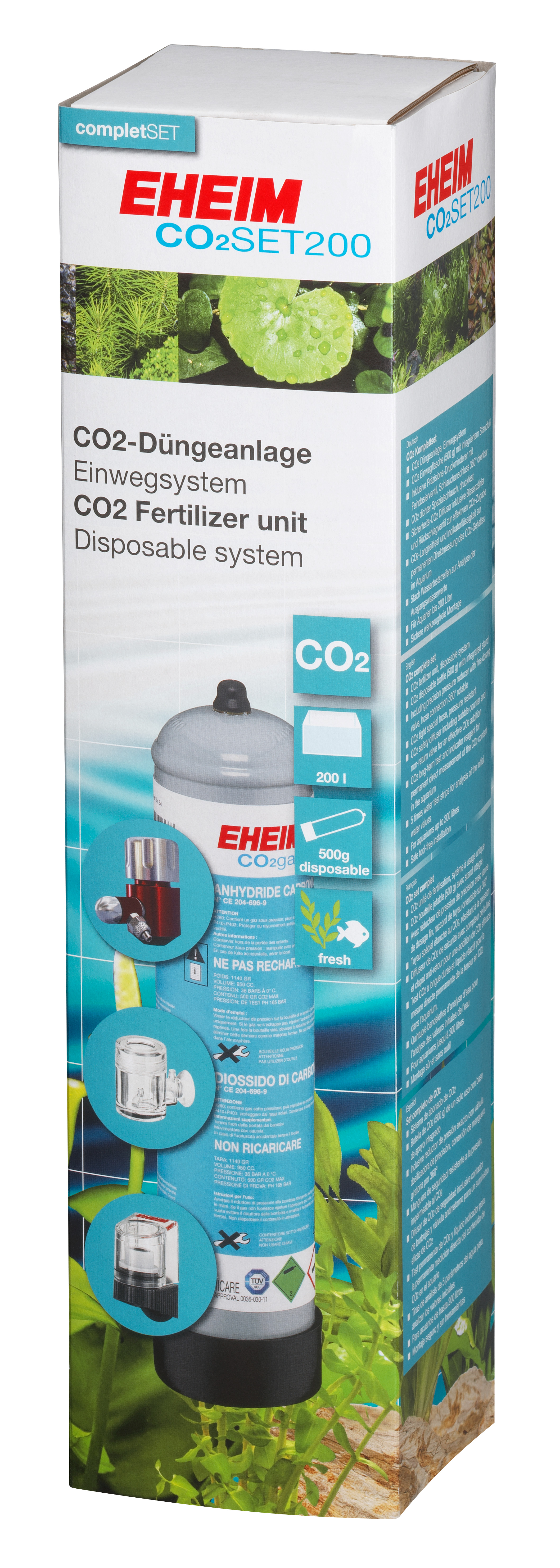EHEIM CO2SET200 Kompletny zestaw 500g