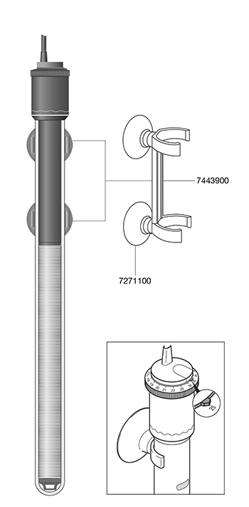 Chauffage à température réglable pour aquarium d'eau douce 25-300W –  Petmonde