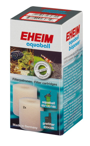 EHEIM Aquarium Aktivkohlepatrone für Innenfilter 2208-2212, aquaball 60-180  & biopower 160 2 Stück